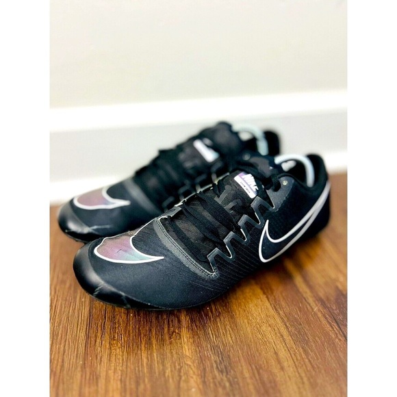 Nike Zoom Ja Fly 3 Black & Iridescent Elite Track Spikes Shoes ~Sz 12 - Picture 1 of 11